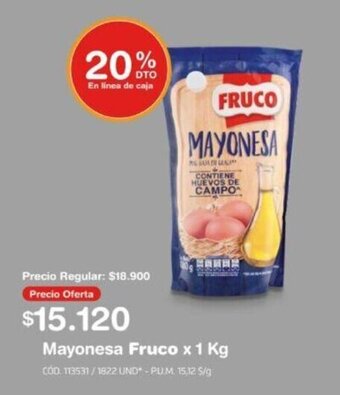 Makro Mayonesa Fruco x 1 Kg oferta