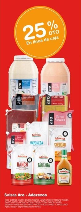 Makro Salsas Aro - Aderezos oferta