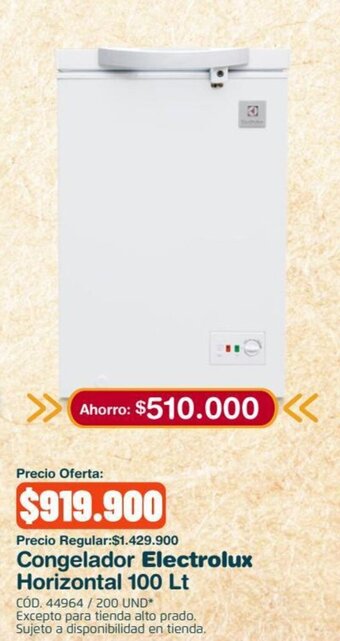 Makro Congelador Electrolux Horizontal 100 Lt oferta