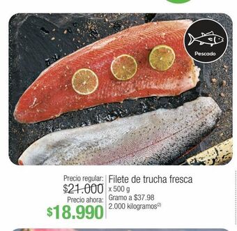 Jumbo Filete de trucha fresca x 500g oferta