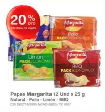 Makro Margarita Papas 12 Und x 25 g Natural - Pollo - Limon - BBQ oferta