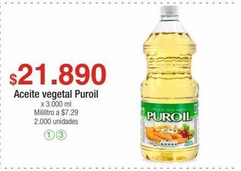 Jumbo Aceite vegetal puroil x 3.000 ml oferta