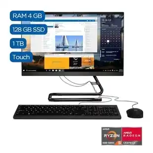 Alkomprar Computador All In One LENOVO Aio 3 - 23,8 "; Pulgadas Ryzen 5- 4GB Ram Disco Duro 1TB + 128 GB SSD color Negro oferta