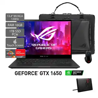 Falabella Portátil Gamer Asus Rog Flow 13.5 Pulgadas AMD Ryzen 9 16GB 1TB oferta