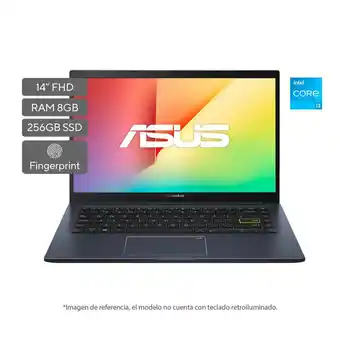 Falabella Portátil Asus VivoBook 14 Pulgadas Intel Core i3 8GB 256GB oferta