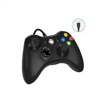 Falabella Control xbox 360 con cable negro oferta