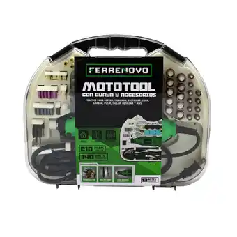Falabella Mototool 140 watts con guaya y 210 accesorios oferta