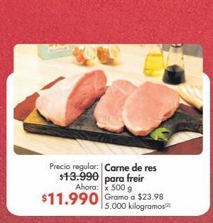 Metro Carne de res para freír x 500 g oferta