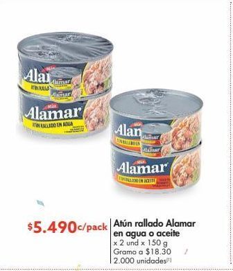 Metro Atún rallado alamar en agua o aceite x 2 und x 150 g oferta