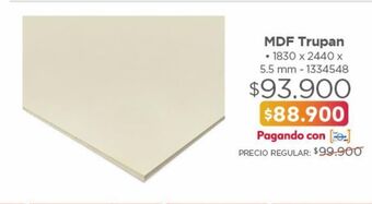 Easy Mdf desnudo 5.5mm 180x244 cm oferta