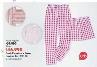 Metro Pantalón relax + bóxer hombre ref. 20113 oferta