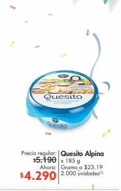 Metro Quesito alpina x 185 g oferta