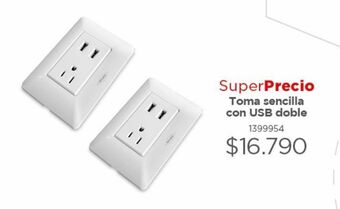Easy Toma sencillo con usb doble oferta