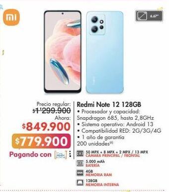 Metro Xiaomi redmi note 12 128gb oferta