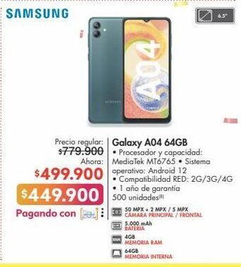 Metro Samsung galaxy a04 64gb oferta