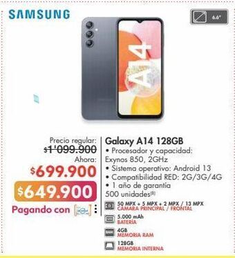 Metro Samsung galaxy a14 128gb oferta