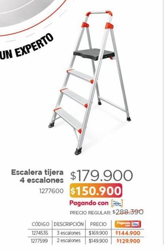 Easy Escalera aluminio tijera 4 escalones oferta