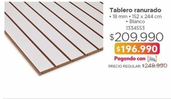Easy Tablero ranurado blan 18mm 152x244cm oferta