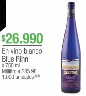 Jumbo En vino blanco Blue Rihn x 750 ml oferta