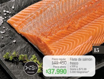Jumbo Filete de salmón fresco x 500g oferta