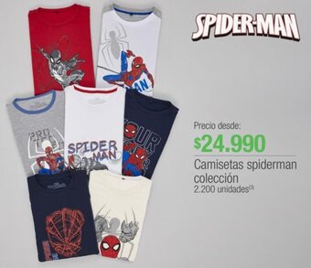 Jumbo Camisetas spiderman colección oferta
