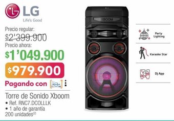 Jumbo LG Torre de Sonido Xboom oferta