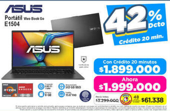 Alkomprar ASUS Portátil Vivo Book Go E1504 oferta