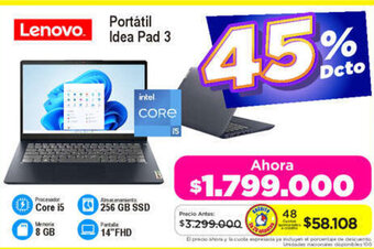 Alkomprar Lenovo Portátil Idea Pad 3 oferta