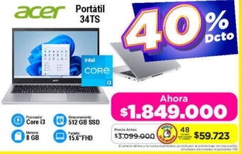 Alkomprar Acer Portátil 34TS oferta