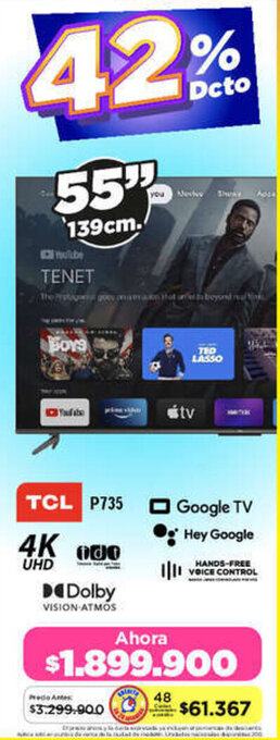Alkomprar TCL P735 Google TV 55" oferta