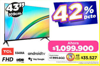 Alkomprar TCL S5400A androidtv 43" oferta