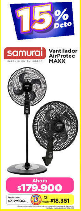 Alkomprar samurai Ventilador AirProtec Maxx oferta