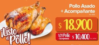 Super Inter Pollo Asado + Acompañante oferta
