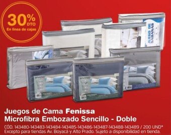 Makro Juegos de Cama Fenissa Microfibra Embozado Sencillo Doble oferta