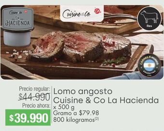 Jumbo Lomo angosto cuisine & co la hacienda x 500 g oferta