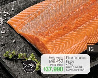 Jumbo Filete de salmón fresco x 500 g oferta