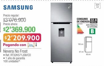 Jumbo Samsung nevera no frost • ref. rt32k571js8/co oferta