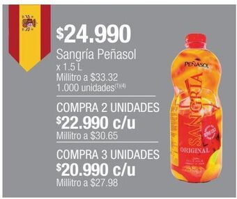 Jumbo Sangría peñasol x 1.5 l oferta