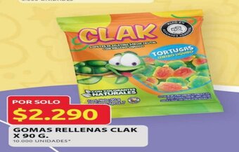 Ara GOMAS RELLENAS CLAK  X 90 G. oferta