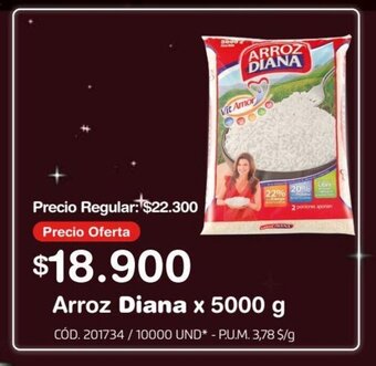 Makro Arroz Diana x 5000 g oferta