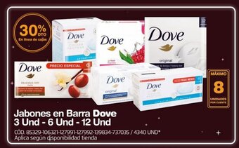 Makro Jabones en Barra Dove 3 Und - 6 Und - 12 Und oferta