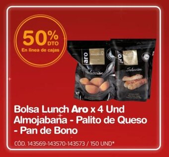 Makro Bolsa Lunch Aro x 4 Und Almojabana - Palito de Queso Pan de Bono oferta