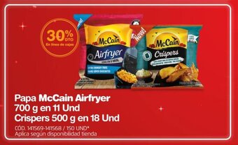 Makro Papa McCain Airfryer 700 g en 11 Und Crispers 500 g en 18 Und oferta