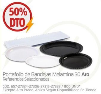 Makro Portafolio de Bandejas Melamina 30 Aro Referencias Seleccionadas oferta