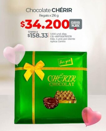 Olímpica Chocolate CHÉRIR Regalo x 216 g oferta