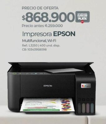 Olímpica Impresora EPSON Multifuncional, Wi-Fi oferta