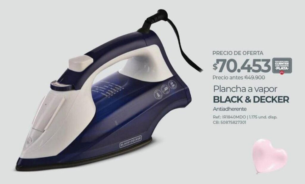 Olímpica Plancha a vapor BLACK & DECKER oferta