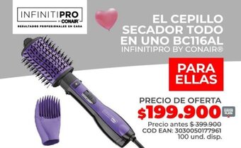 Olímpica EL CEPILLO SECADOR TODO EN UNO BC116AL INFINITIPRO BY CONAIR oferta