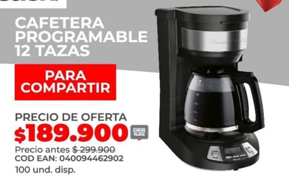 Olímpica Hamilton Beach CAFETERA PROGRAMABLE 12 TAZAS oferta