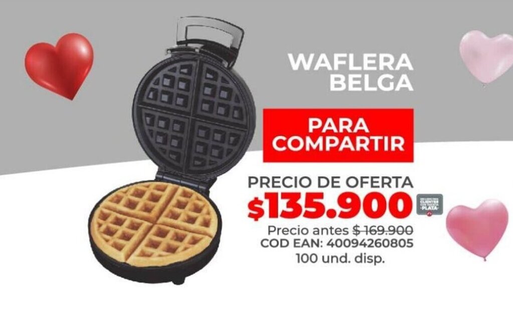 Olímpica Hamilton Beach WAFLERA BELGA oferta